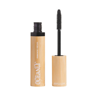 Attitude Oceanly Mascara 2 ב-1 עם סרום הזנה (מסקרה + סרום) 7 גרם - גוון: שחור