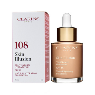 Clarins スキンイリュージョン SPF 15 (ナチュラルハイドレーティングファンデーション) 30ml - 色: 108 サンド