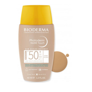 Bioderma Photoderm Nude Touch Mineral SPF 50+ 40 ml τονωτικό υγρό για μικτές και λιπαρές επιδερμίδες - Απόχρωση: Χρυσό