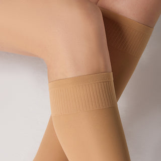 Solidea ミスリラックス 140デニール シースルーオープントゥソックス コンプレッション 12.15mmHg 1S ブラック