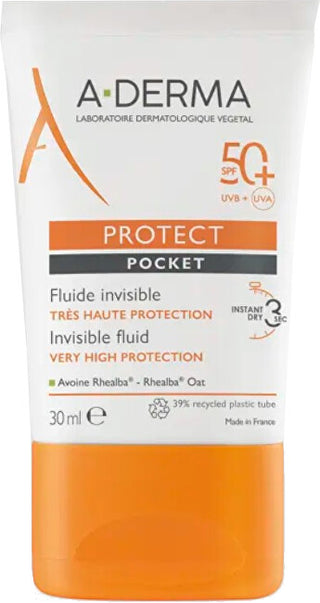 A-derma SPF 50 Protect Pocket (Invisible Fluid with High Protection) 30 ml