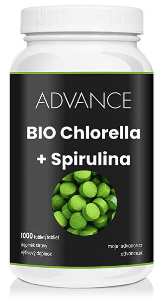 Advance nutraceutics Chlorella + Spirulina BIO 1000 tabletter