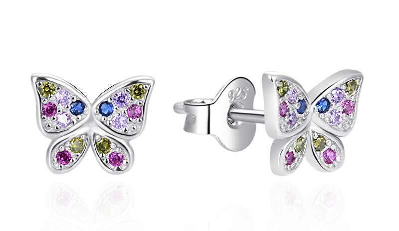 Orecchini Celtico Luna E Farfalla In Argento 925 - 13mm - Regalo In Confezione