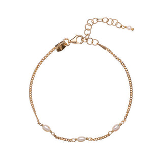 Alisia Κομψό επιχρυσωμένο βραχιόλι με αληθινές πέρλες AL3857-Gold