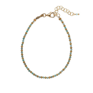 Alisia Браслет из амазонитовых бусин AL1235-Золото-амазонит