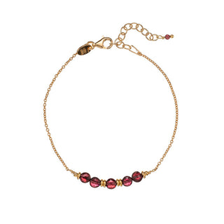 Alisia Επιχρυσωμένο Μόδα Βραχιόλι με Γρανάτες AL4898-Gold-Garnet