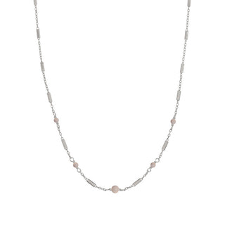 Alisia Λεπτό ασημένιο κολιέ με μαργαριτάρι AL3243-Silver-Mother of pearl