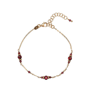Alisia Βραχιόλι Garnet Επίχρυσο AL4268-Gold-Garnet