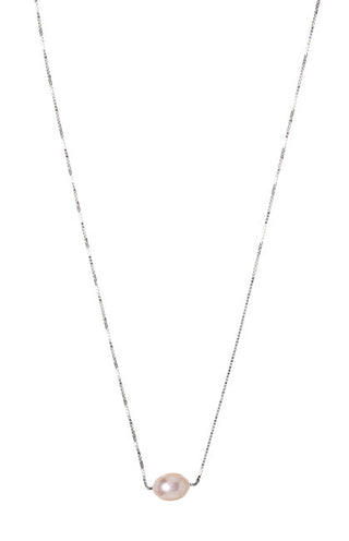 Alisia Συναρπαστικό ασημένιο κολιέ με αληθινό μαργαριτάρι AL3706-Silver