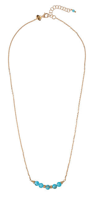 Alisia Αξιοπρεπές επιχρυσωμένο γυναικείο κολιέ με τιρκουάζ AL3867-χρυσό