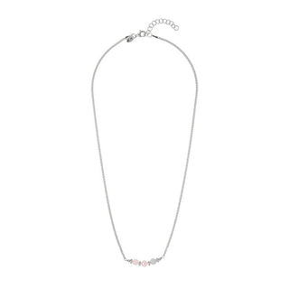 Alisia Ασημένιο κολιέ με πέρλες και μοργανίτη AL3818-Ασημί