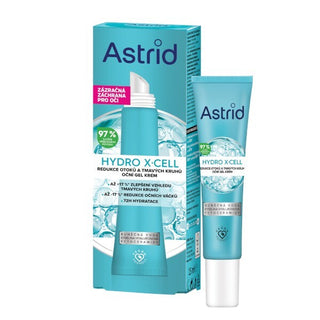 Astrid Gel creme para contorno de olhos contra papos e olheiras Hydro X-Cell 15 ml