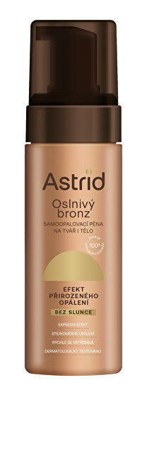 Astrid Espuma autobronzeadora bronze deslumbrante para rosto e corpo 150 ml