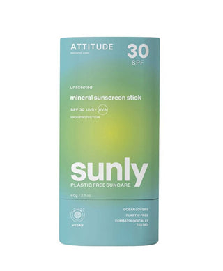 Attitude Sunly Mineral Body סטיק SPF 30 ללא ריח 60 גרם