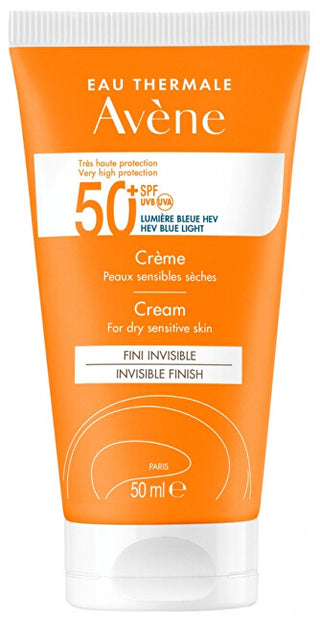 Avène Защитный крем для сухой и чувствительной кожи SPF 50+ (Очень высокая защита) 50 мл