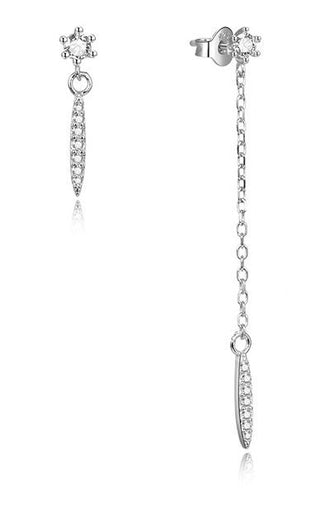 Beneto Cercei asimetrici din argint cu zirconiu AGUP1974