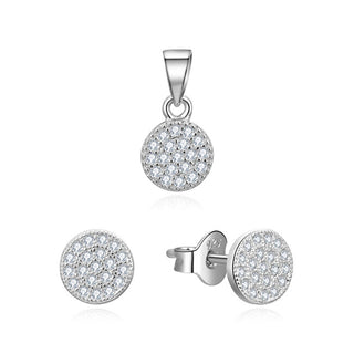 Beneto AGSET358 ジルコニアジュエリーセット(ペンダント、イヤリング)