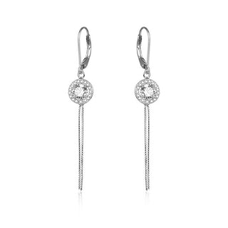 Beneto Cercei lungi IN argint cu zirconiu AGUC1977