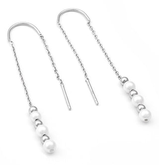 Beneto Cercei lungi eleganti IN argint cu perla AGUV2216