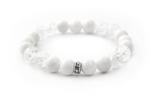 Agato MINK28/17 צמיד חרוזי ג'יידיט וקריסטל