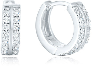 Beneto Στρογγυλά ασημένια σκουλαρίκια AGU1151