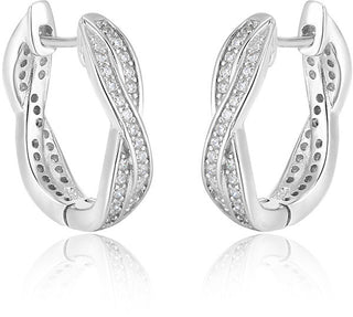 Beneto Στρογγυλά ασημένια σκουλαρίκια AGU1201