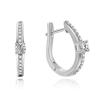 Beneto Στρογγυλά ασημένια σκουλαρίκια AGUC185