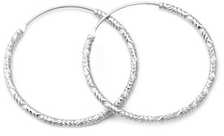 Beneto AGUC644 Cercei Rotunzi din Argint de lux - Diametru: 1,4 cm