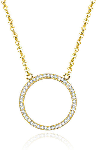 Beneto Επιχρυσωμένο κολιέ με στρογγυλό μενταγιόν AGS1224/47-χρυσό