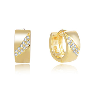 Beneto Очаровательные позолоченные круглые серьги AGUC2674-GOLD