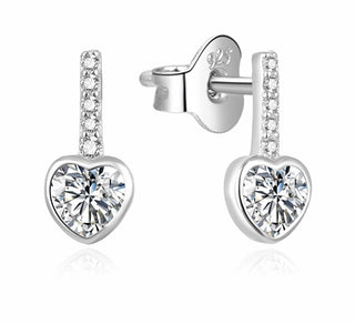 Beneto AGUP929L Серебряные серьги в форме сердца