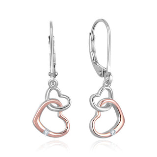 Beneto ロマンチックなバイカラーのシルバーイヤリング AGUC2608