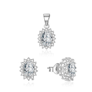 Beneto ジルコニア付きシルバーセット AGSET159(ペンダント、イヤリング)