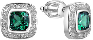 Beneto Ασημένια σκουλαρίκια με ζιργκόν TAGUP1606S