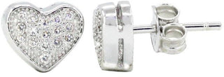 Beneto AGUP1194 Ασημένια Σκουλαρίκια Καρδιά