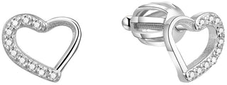 Beneto AGUP1423S Ασημένια Σκουλαρίκια Καρδιά