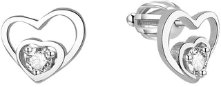 Beneto AGUP1472S Ασημένια Σκουλαρίκια Καρδιά