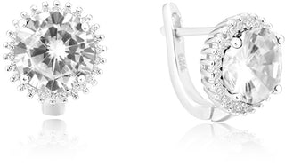 Beneto Ασημένια γκλίτερ σκουλαρίκια AGU1202