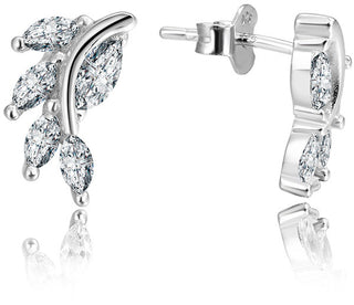 Beneto Ασημένια σκουλαρίκια με glitter AGUP1183