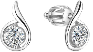 Beneto AGUP1430S Ασημένια σκουλαρίκια sparkly