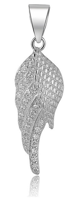 Beneto ジルコン付きシルバーペンダント エンジェルウィング AGH594