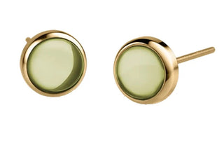 Bering Hermosos aretes en baño de oro con cristales verdes Arctic Symphony 714-255-05