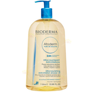 Bioderma, Atoderma, Υπερθρεπτικό/αντιερεθιστικό, Λάδι ντους, Για ξηρό/πολύ ξηρό ή ερεθισμένο ευαίσθητο δέρμα, 1000 ml