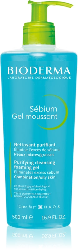 Bioderma Sebio Καθαριστικό Αφρώδες Τζελ Καθαρισμού 500ml