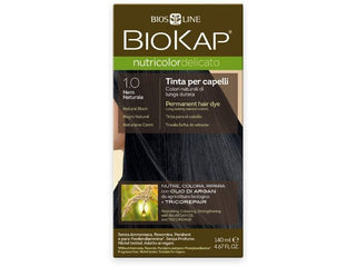 Biokap NUTRICOLOR DELICATO - Χρώμα μαλλιών - 1,00 Natural Black 140 ml