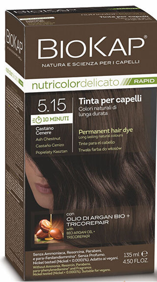 Biokap BIOKAP DELICATE RAPID χρώμα μαλλιών - 5,15 Ash Chestnut 135 ml