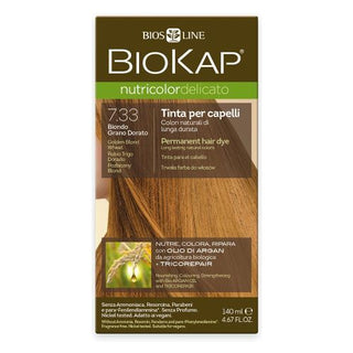 Biokap NUTRICOLOR DELICATO - Χρώμα μαλλιών - 7,33 Golden Wheat Blonde 140 ml