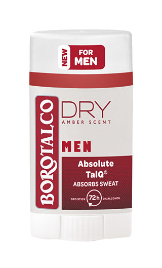 Borotalco Solid Deodorant Ανδρικό άρωμα Dry Amber (Deo Stick) 40 ml