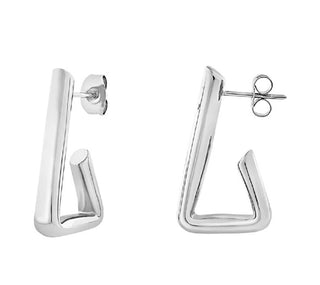 Breil Μοντέρνα γυναικεία σκουλαρίκια από ατσάλι Flow TJ3576