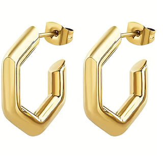 Breil Μόδα επιχρυσωμένα σκουλαρίκια Hexagonia TJ3511